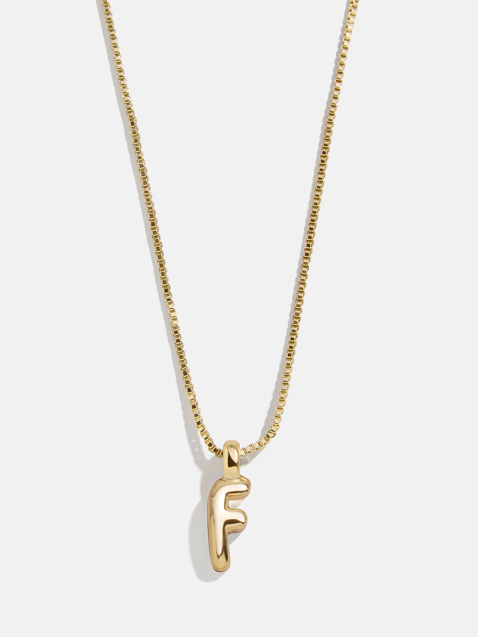 Gwen Mini Bubble Initial Necklace - Gold - Image 9