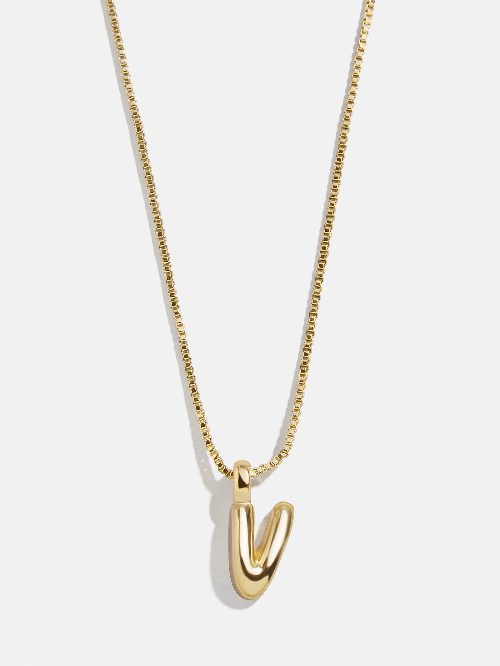 Gwen Mini Bubble Initial Necklace - Gold - Image 25