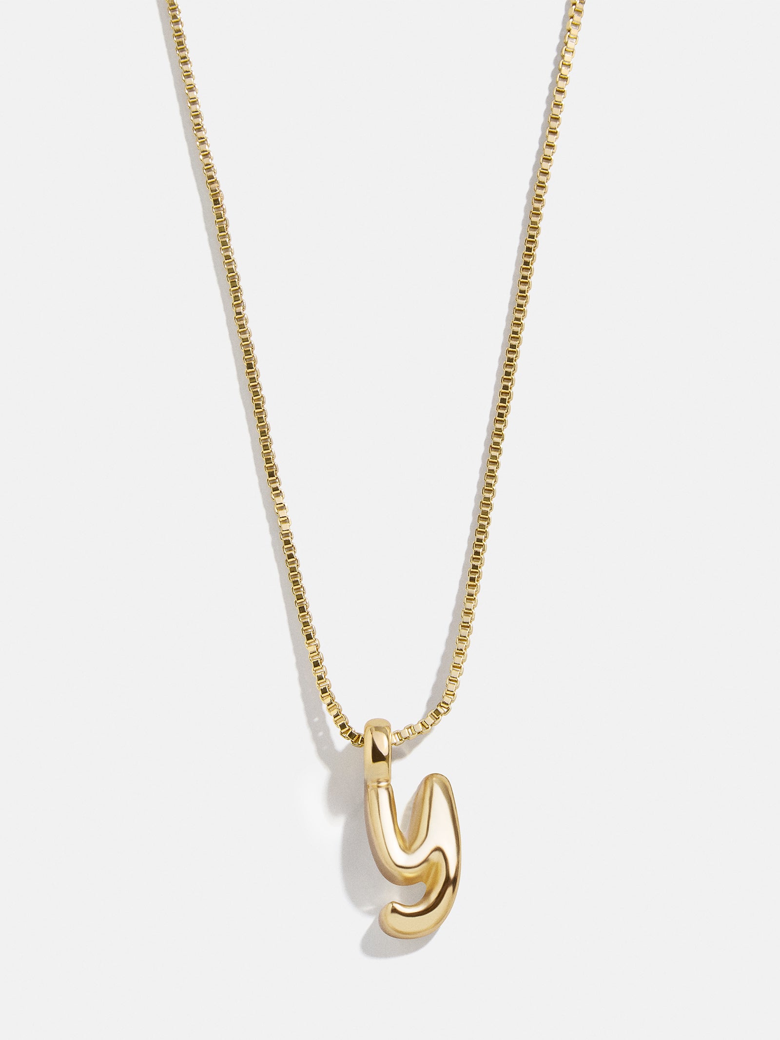 Gwen Mini Bubble Initial Necklace - Gold - Image 28