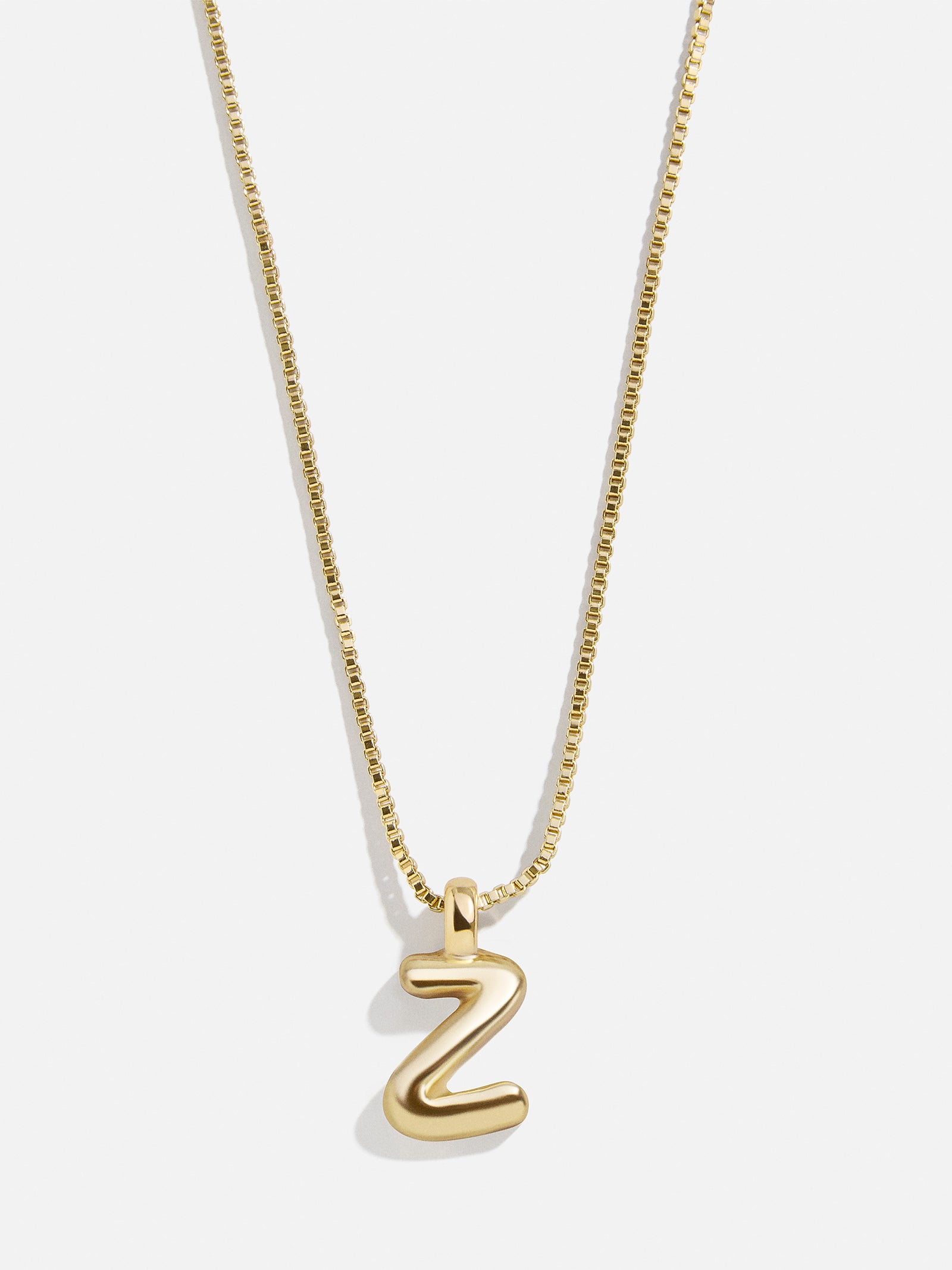 Gwen Mini Bubble Initial Necklace - Gold - Image 29