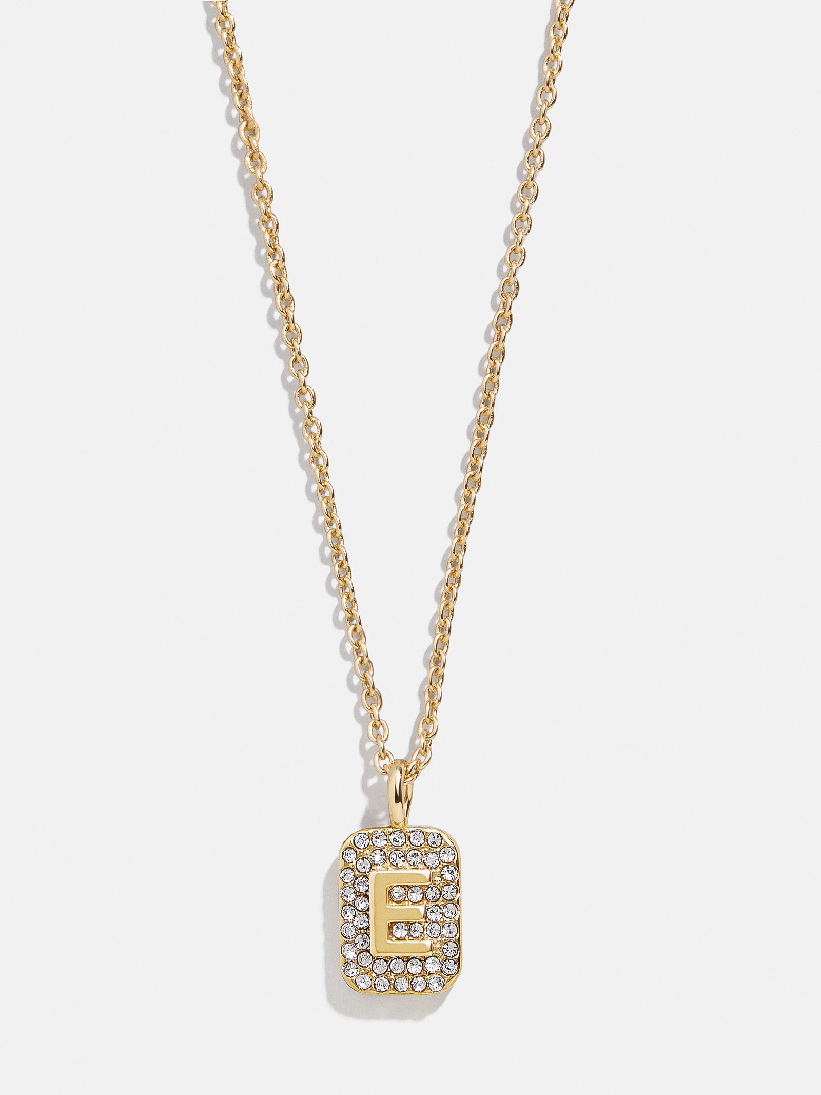 Tina Block Initial Necklace - Gold/Pav?? - Image 7