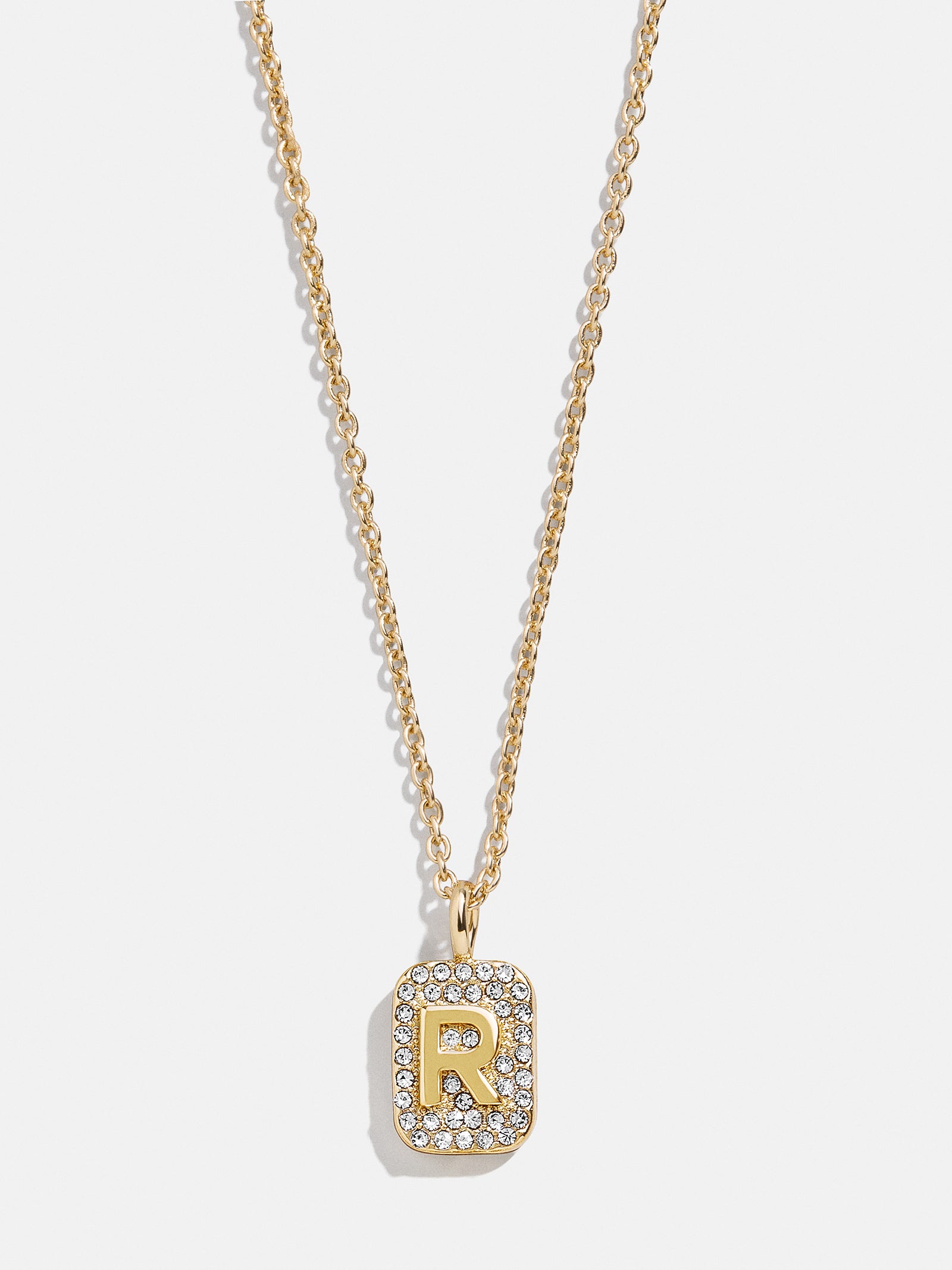 Tina Block Initial Necklace - Gold/Pav?? - Image 20