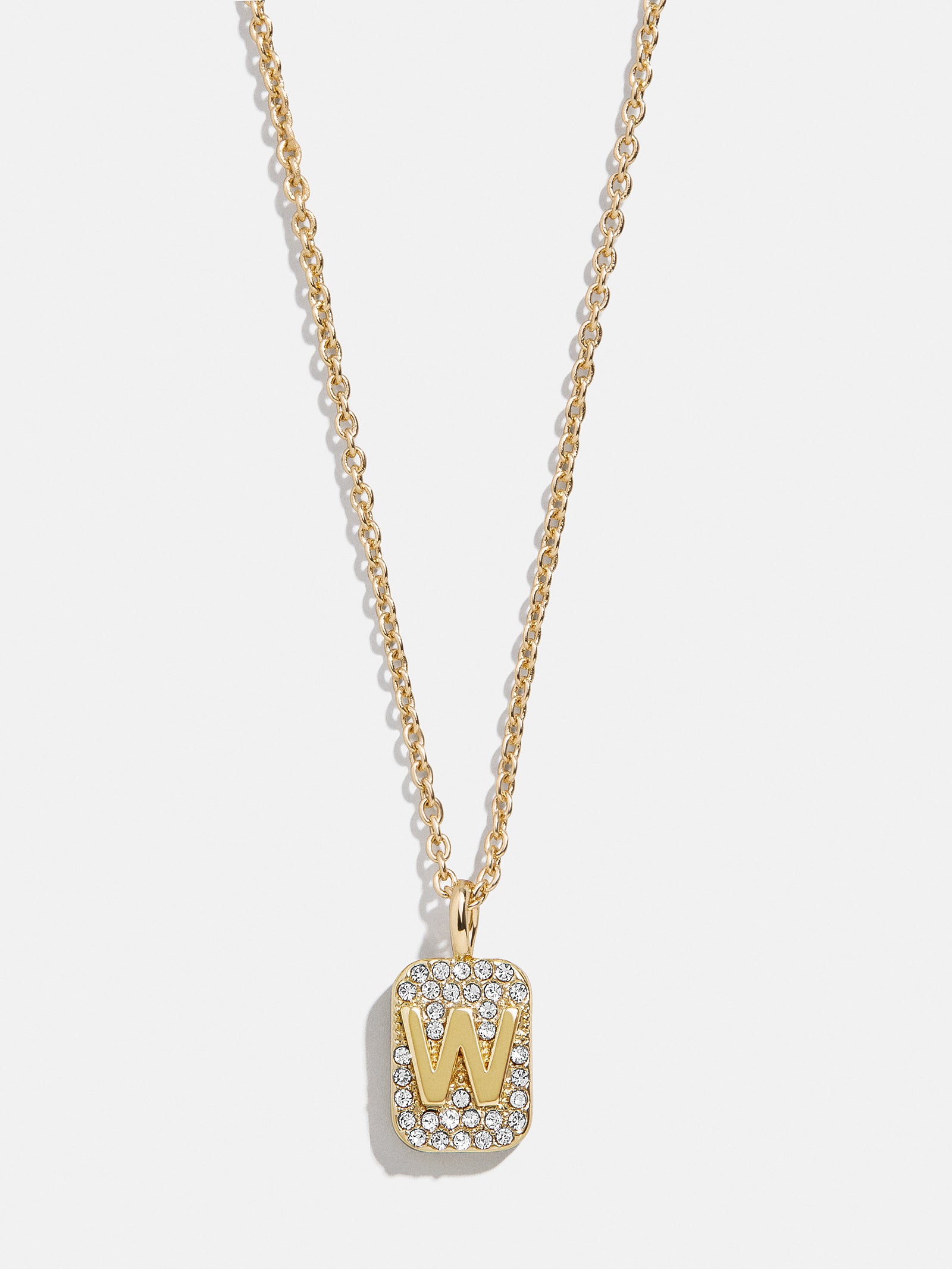 Tina Block Initial Necklace - Gold/Pav?? - Image 25