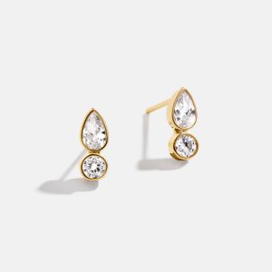 Livia 18K Gold Earrings - Gold/Pav??