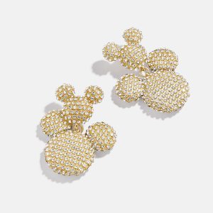 Disney Mickey Mouse Pav?? Statement Earrings - Gold/Pav??
