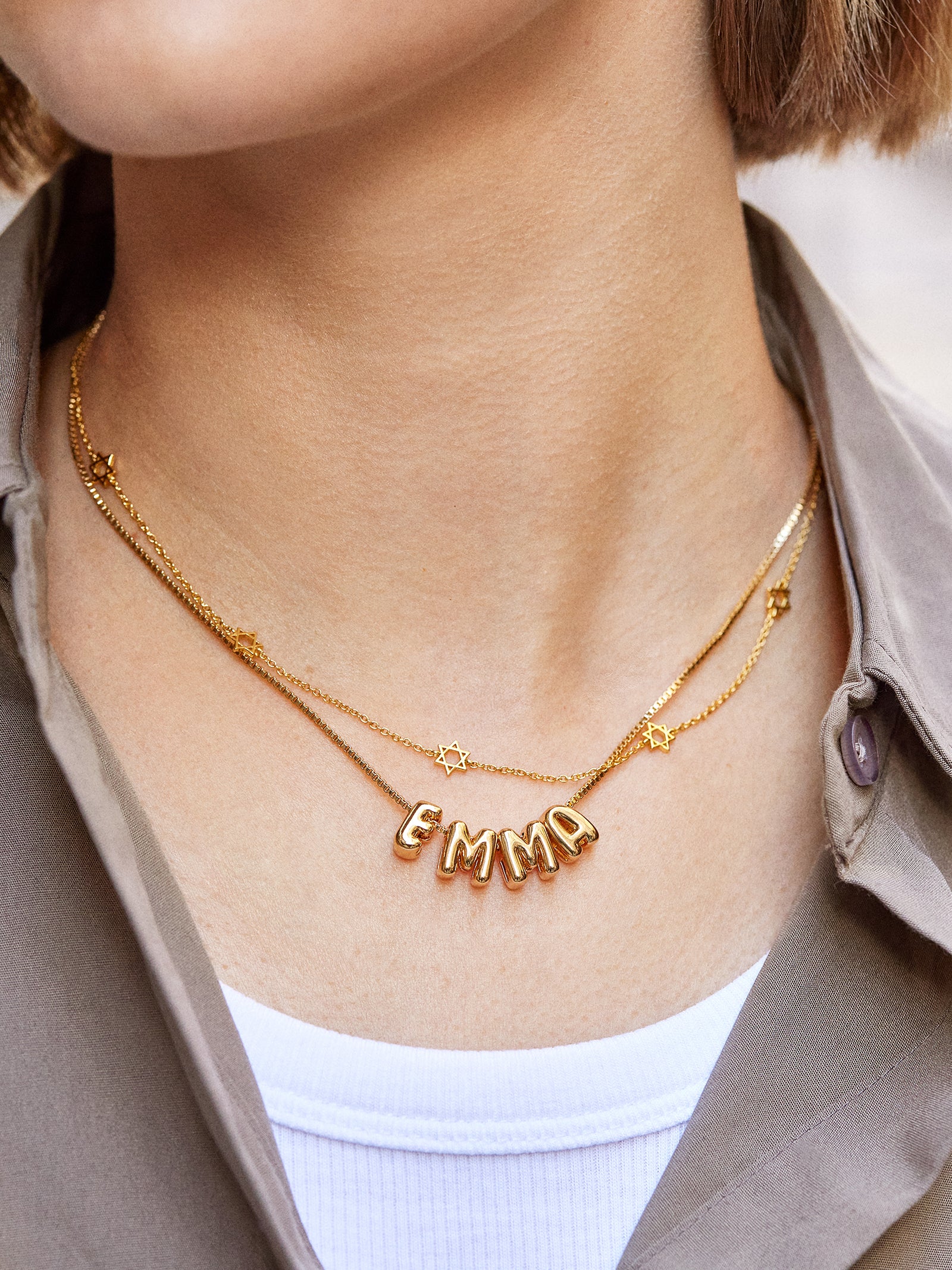 18K Gold Star of David Necklace - Star of David - Image 2