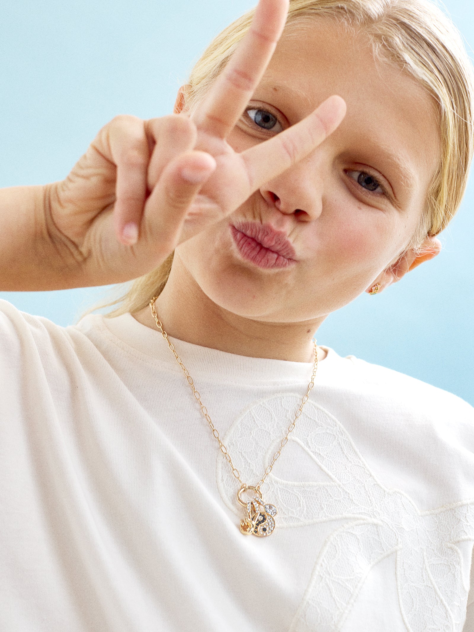 Kids' Opposites Attract Charm Necklace - Yin Yang - Image 2