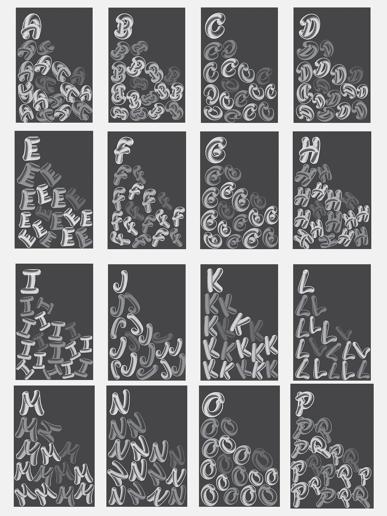 Retro Bubble Custom Initial Blanket - Beige/Multi - Image 4