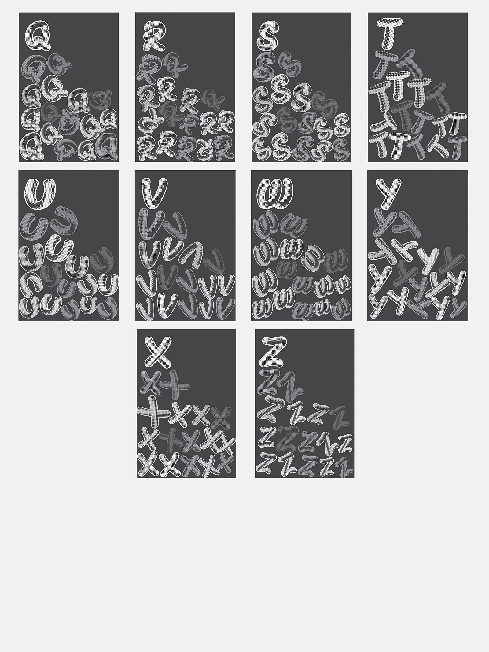 Retro Bubble Custom Initial Blanket - Beige/Multi - Image 5