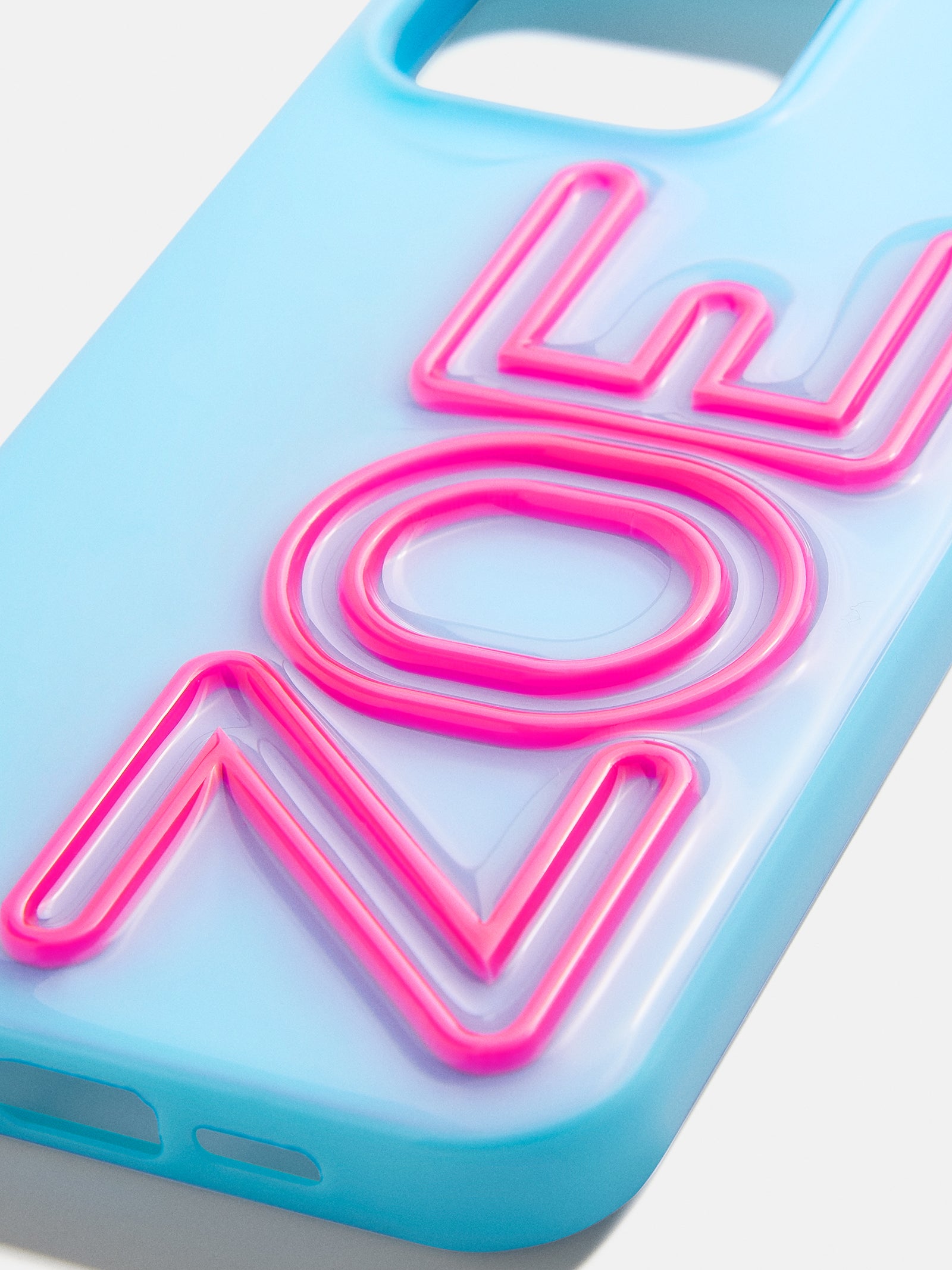 Fine Line Custom iPhone Case - Light Blue/Hot Pink - Image 2