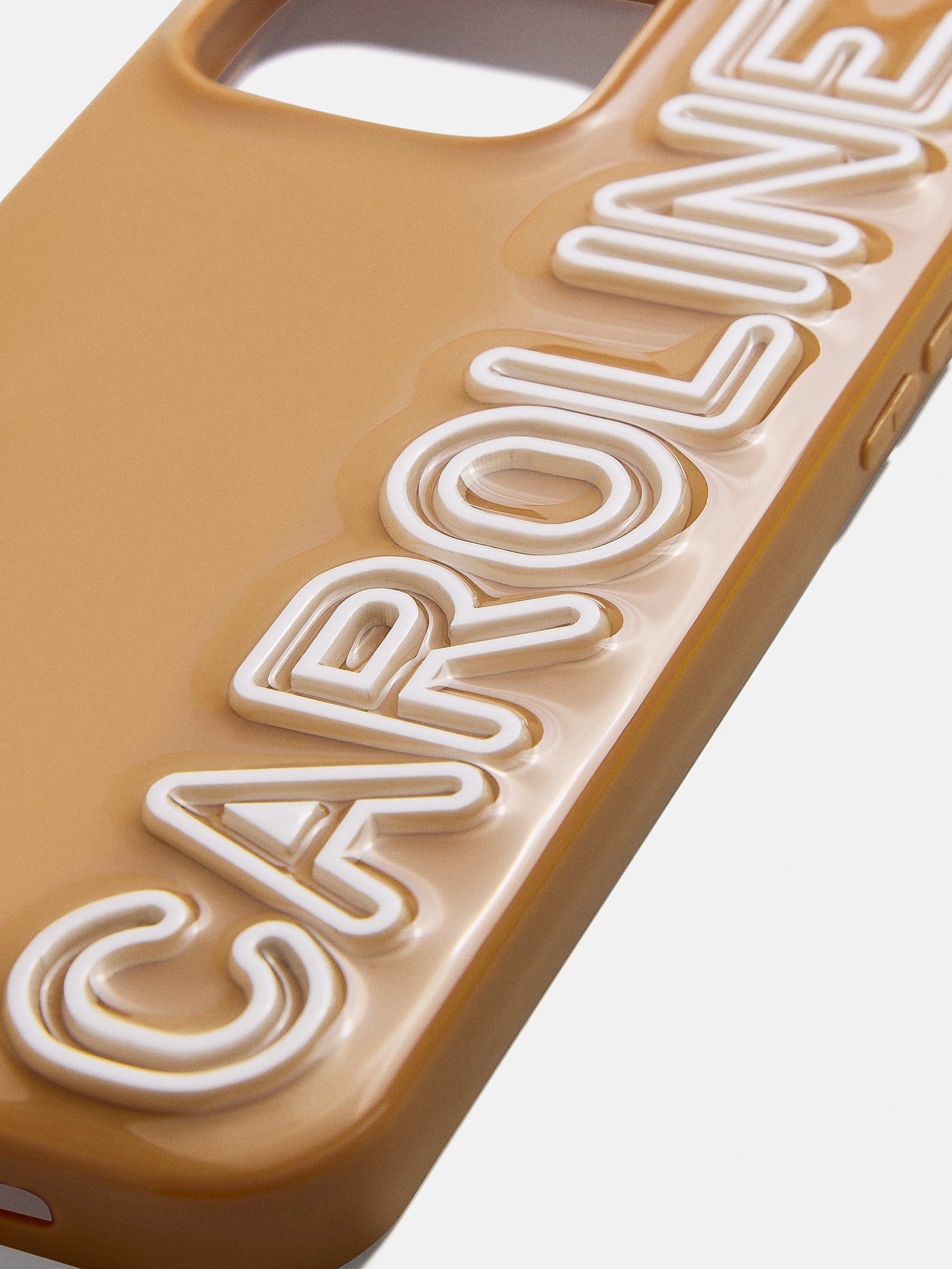 Fine Line Custom Phone Case - Brown/White - Image 2