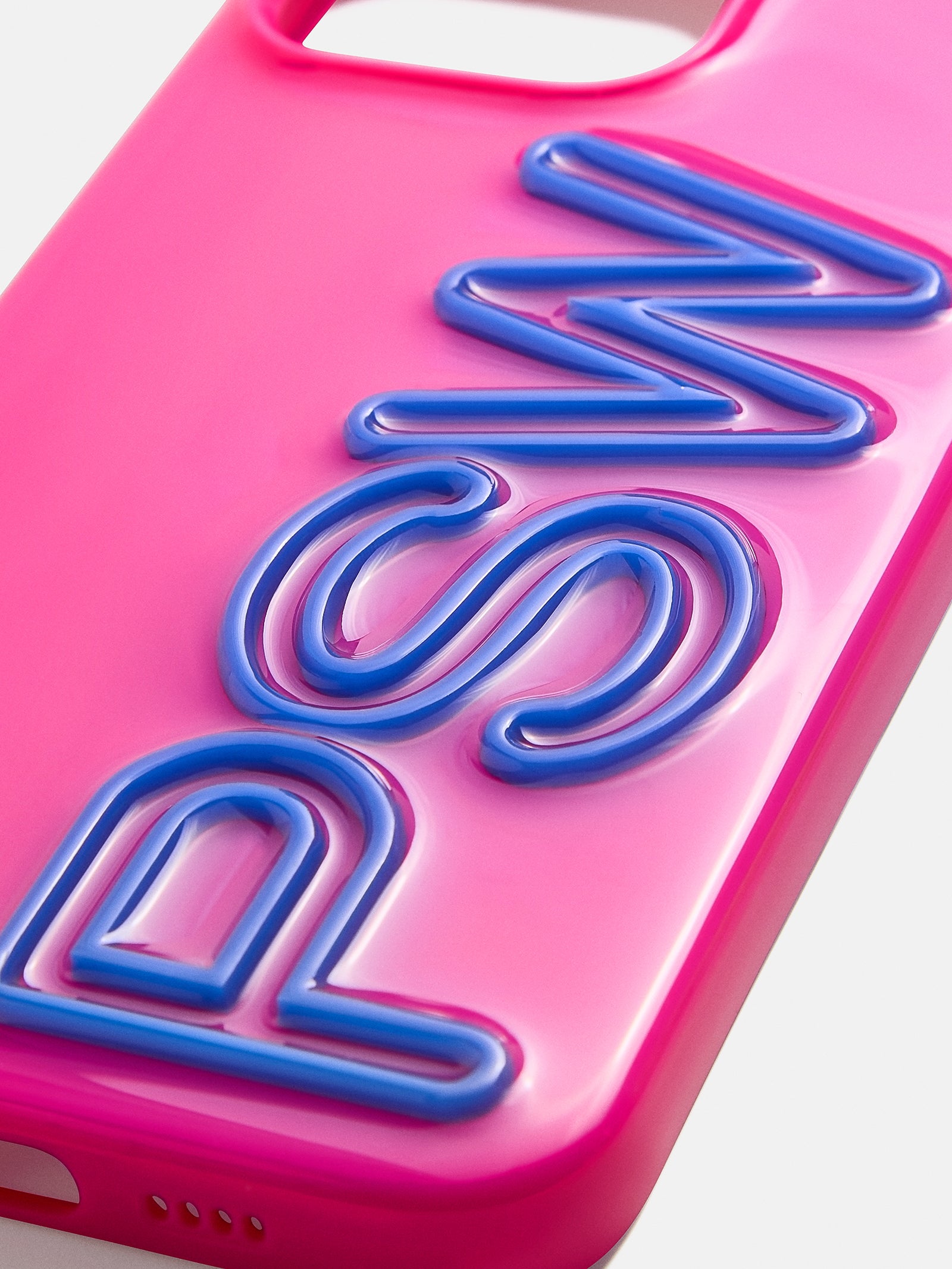 Fine Line Custom iPhone Case - Hot Pink/Cobalt - Image 2