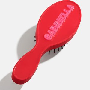 Mini Fine Line Custom Hair Brush - Red/Pink