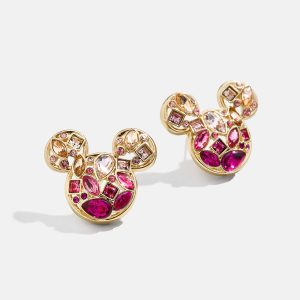 Disney Mickey Mouse Ombre Pave Earring - Pink