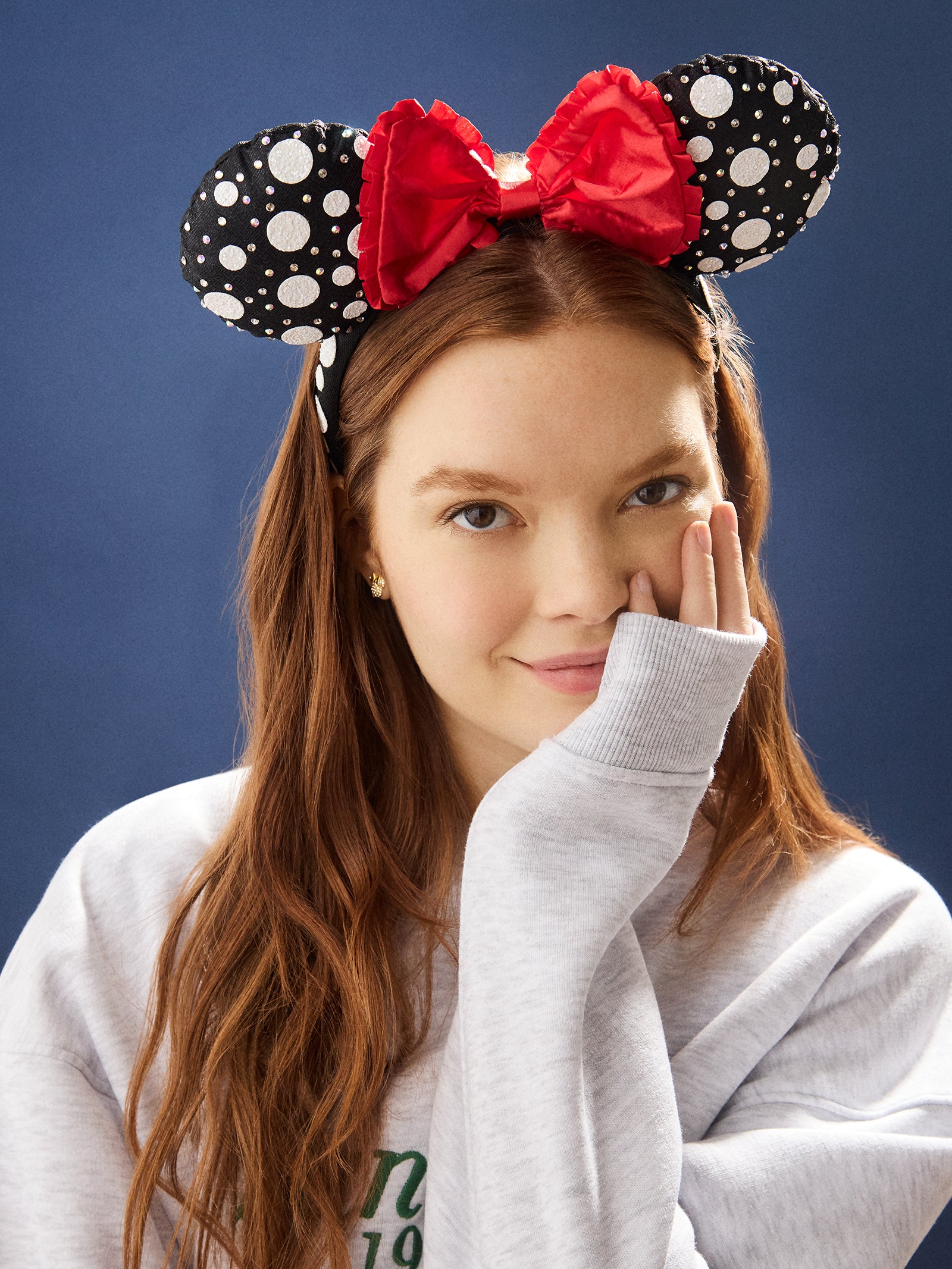 Disney Minnie Mouse Polka Dot Ears Headband - Minnie Mouse Black Polka Dot Ears - Image 2