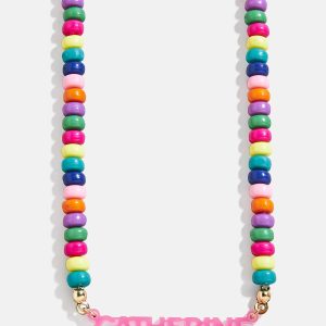 Beaded Kids' Custom Nameplate Necklace - Multi