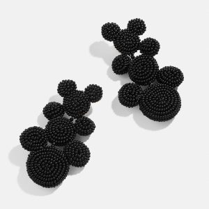 Disney Mickey Mouse Beaded Statement Earrings - Black