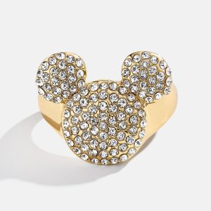 Disney Mickey Mouse Pav?? Bubble Ring - Gold/Pav??