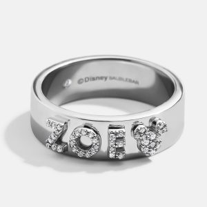 Disney Sterling Silver Custom Block Ring - Pav??/Silver