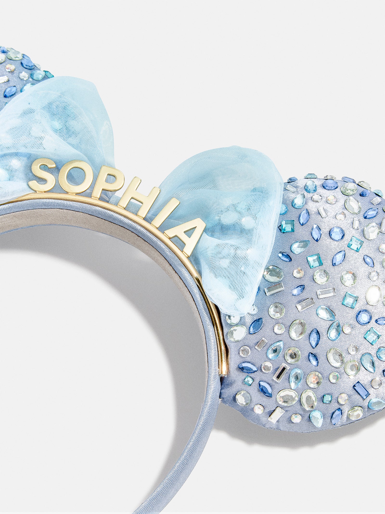 Disney Minnie Mouse Crystal Blue Custom Ears Headband - Minnie Mouse Crystal Blue Custom Ears - Image 3