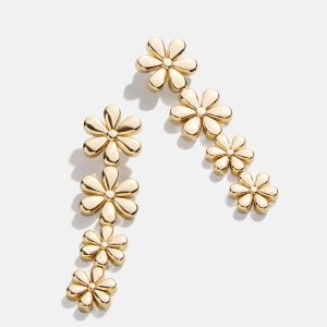 Blossom Statement Earrings - Gold