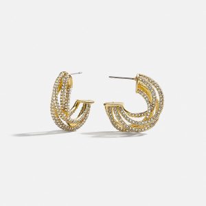 Addison Earrings - Gold/Pav??