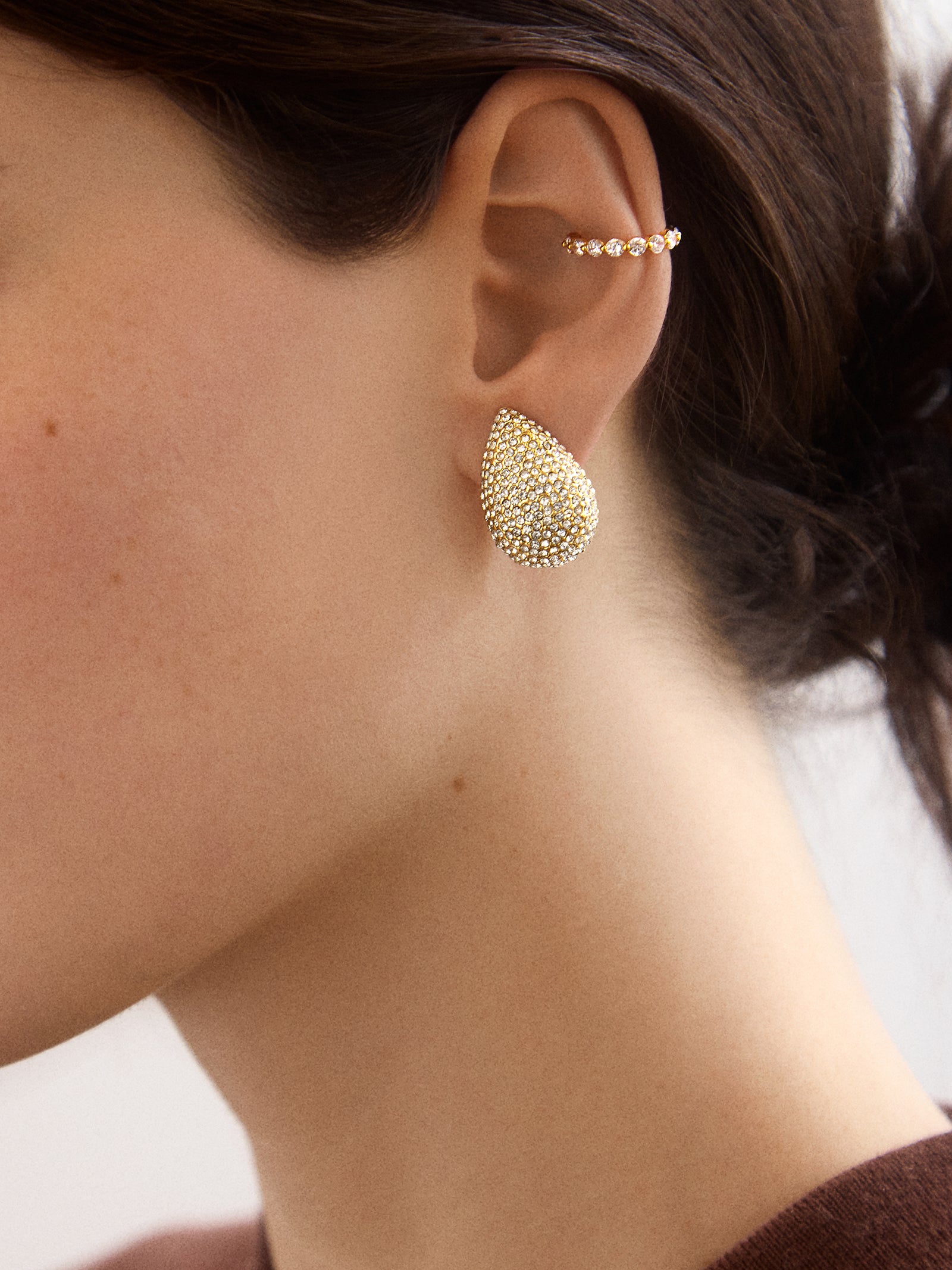 Cynthia Earrings - Gold/Pav?? - Image 2
