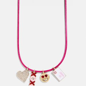 Kids' Heartfelt Charm Necklace - Pink