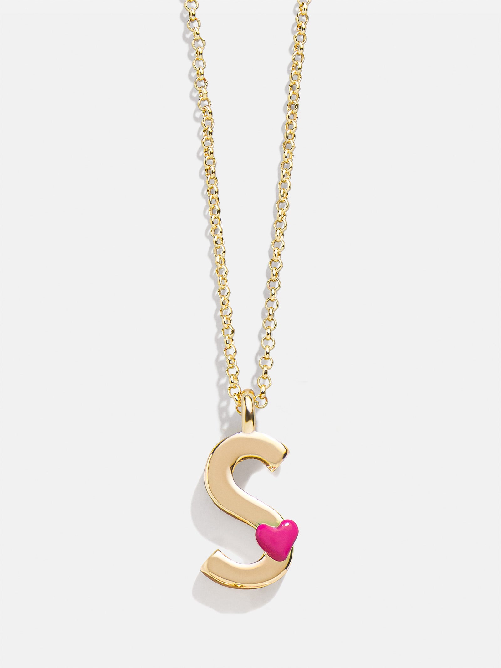Kids' Heart Initial Necklace - Gold - Image 20