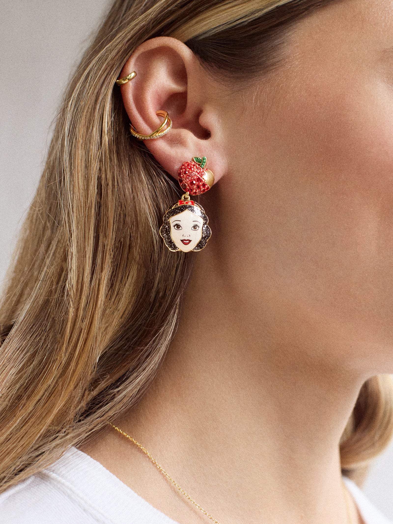 Disney Snow White Earrings - Red - Image 2