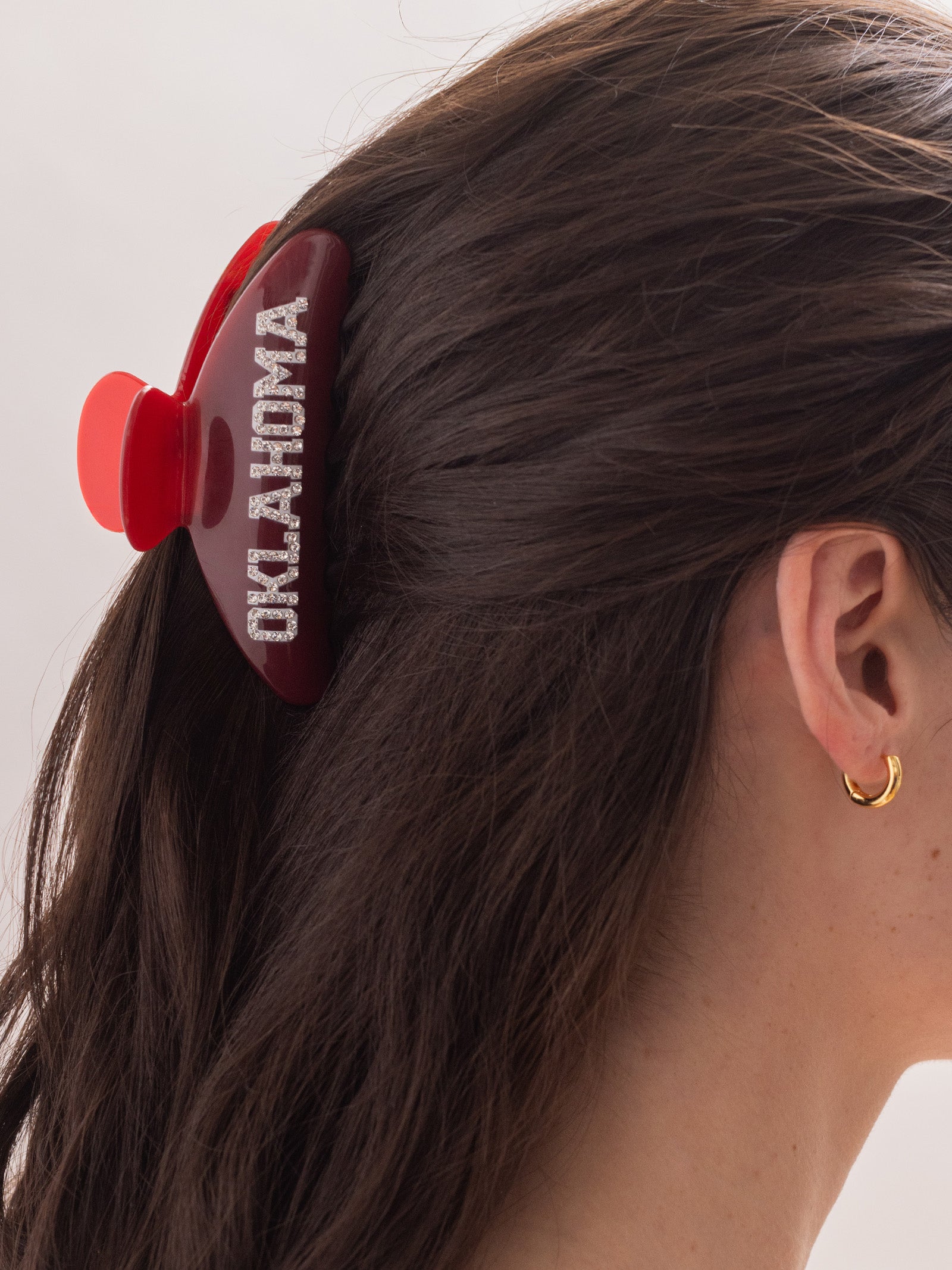 University of Oklahoma Crimson Hair Clip - University of Oklahoma - Image 2