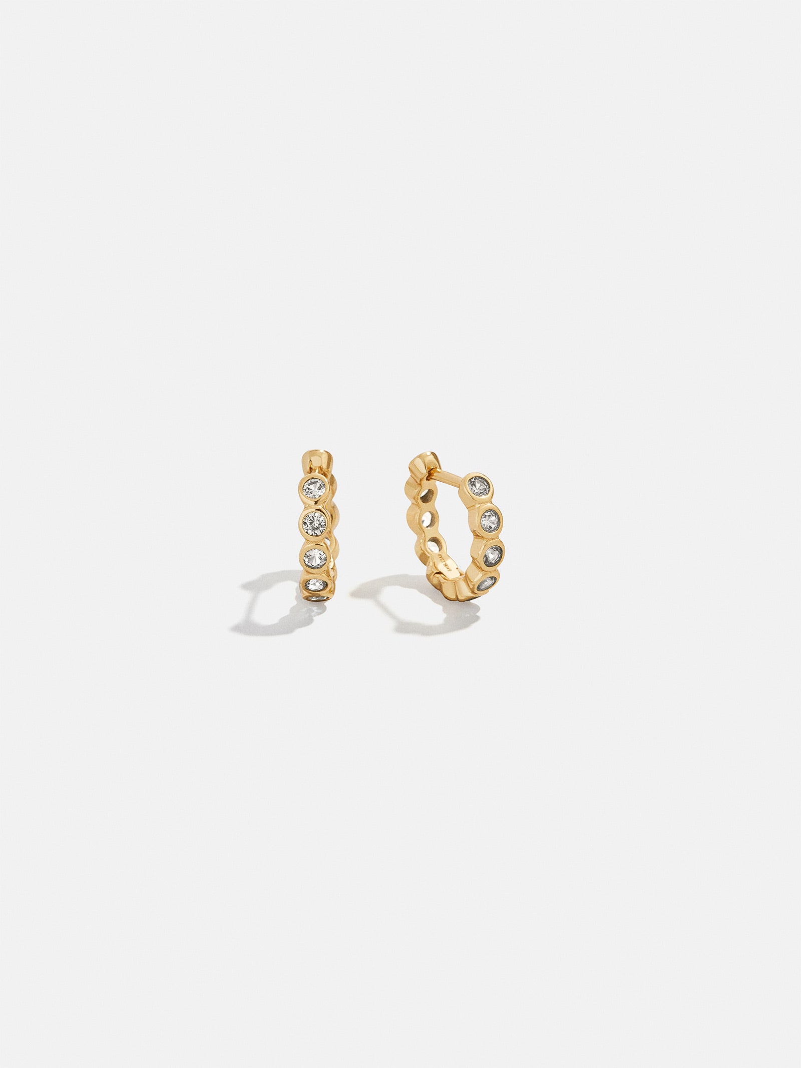 Jessica 18K Gold Birthstone Earrings - Crystal