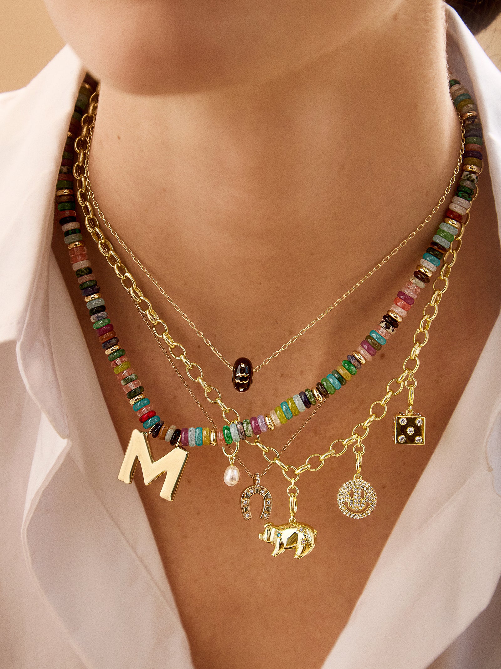 Spaced Custom Charm Necklace - Spaced Charm Necklace - Image 11