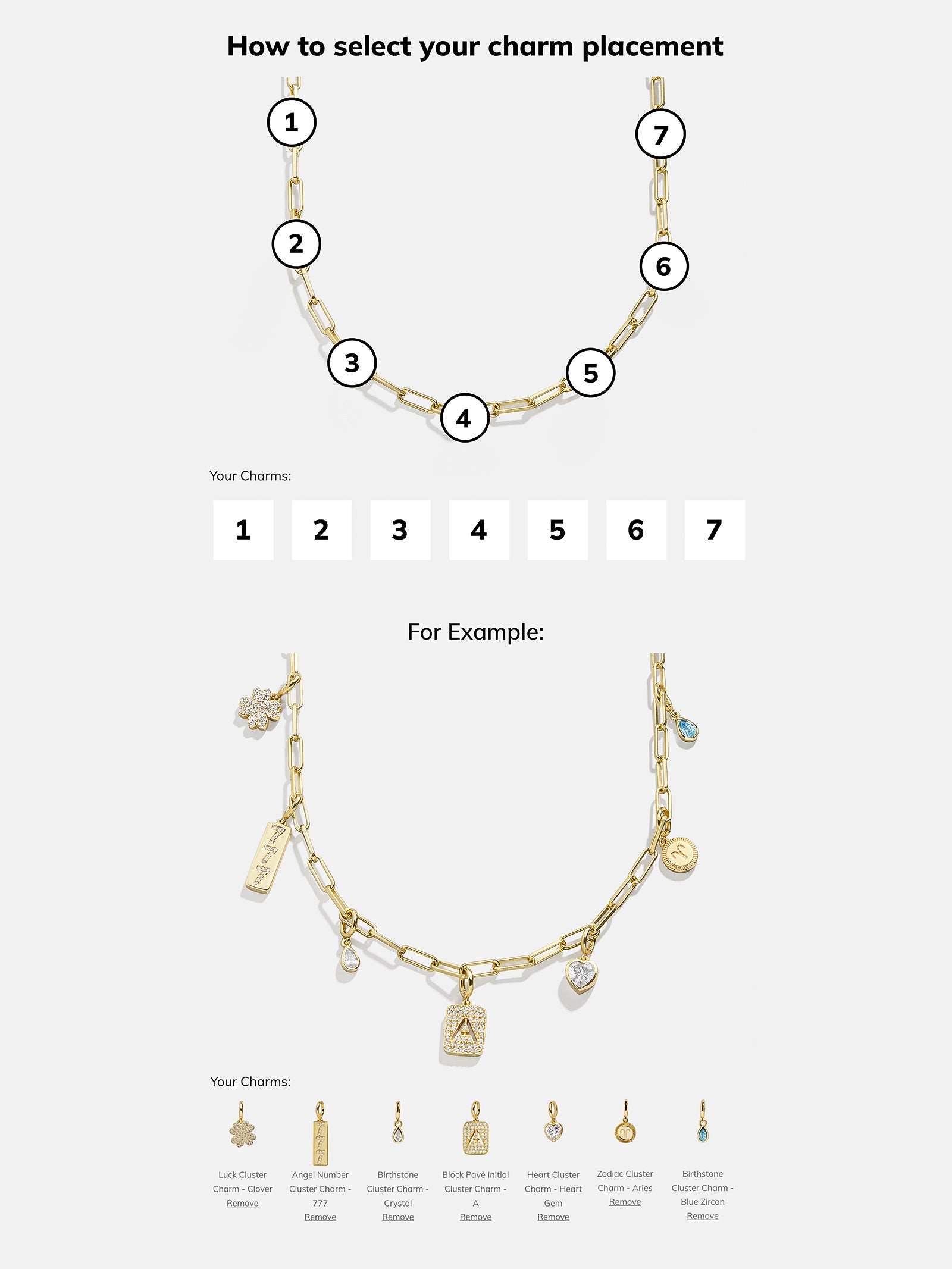 Spaced Custom Charm Necklace - Spaced Charm Necklace - Image 24