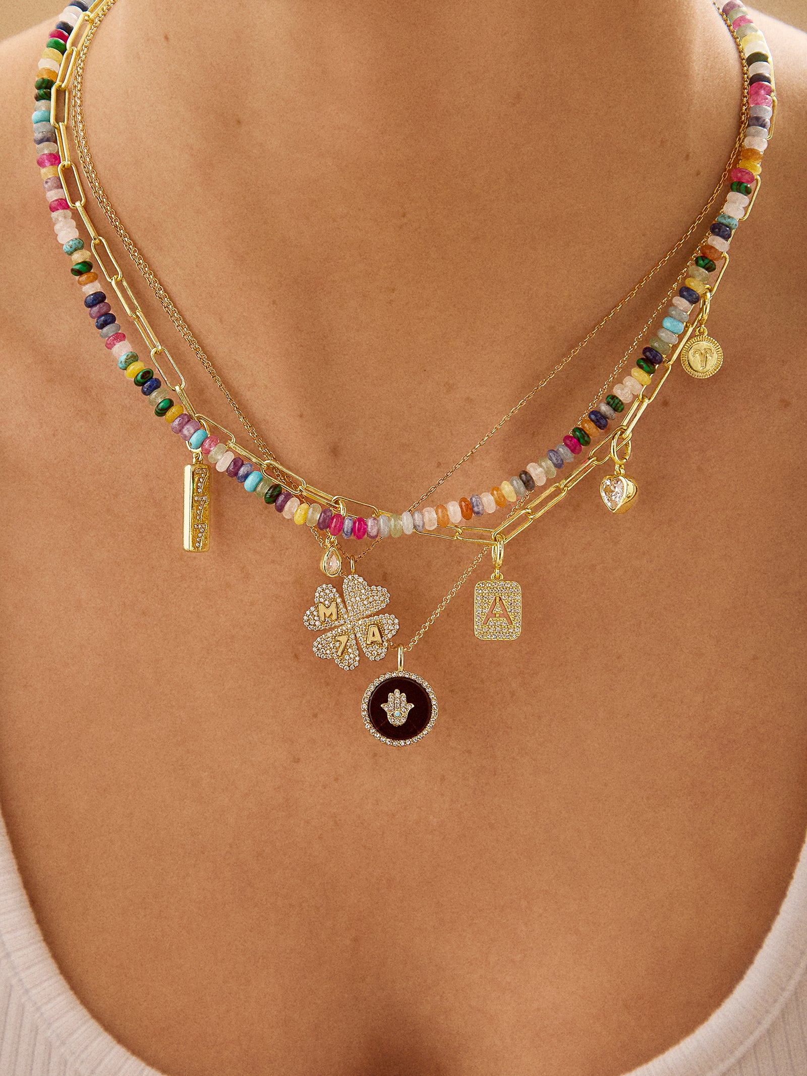 Spaced Custom Charm Necklace - Spaced Charm Necklace - Image 9