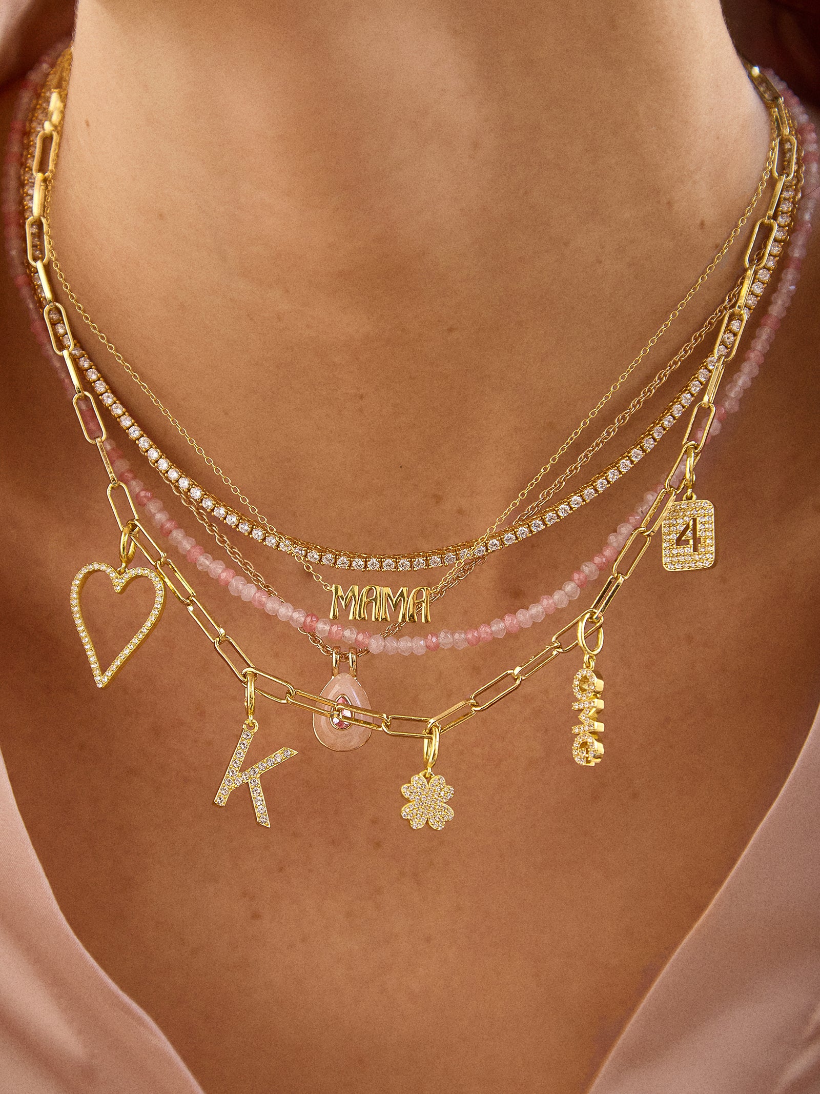 Spaced Custom Charm Necklace - Spaced Charm Necklace - Image 7