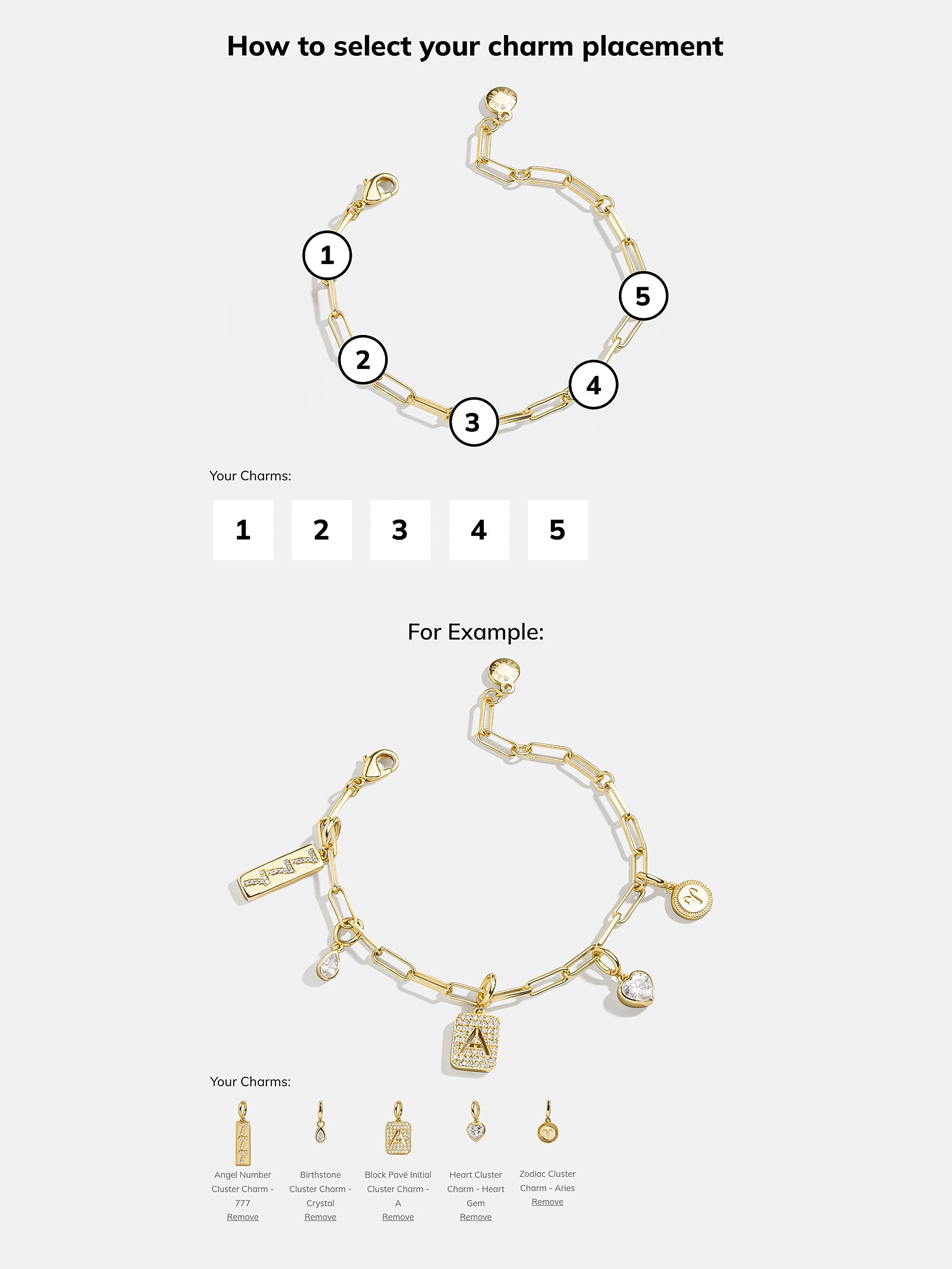 Spaced Custom Charm Bracelet - Spaced Charm Bracelet - Image 16