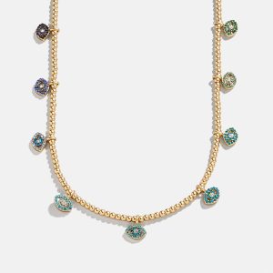 Evil Eye Pisa Necklace - Gold/Blue