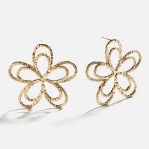 Flora Statement Earrings - Gold/Pav??