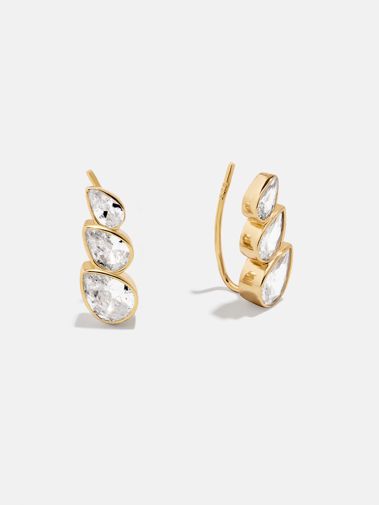 18K Gold Victoria Earrings - Gold/Pav??
