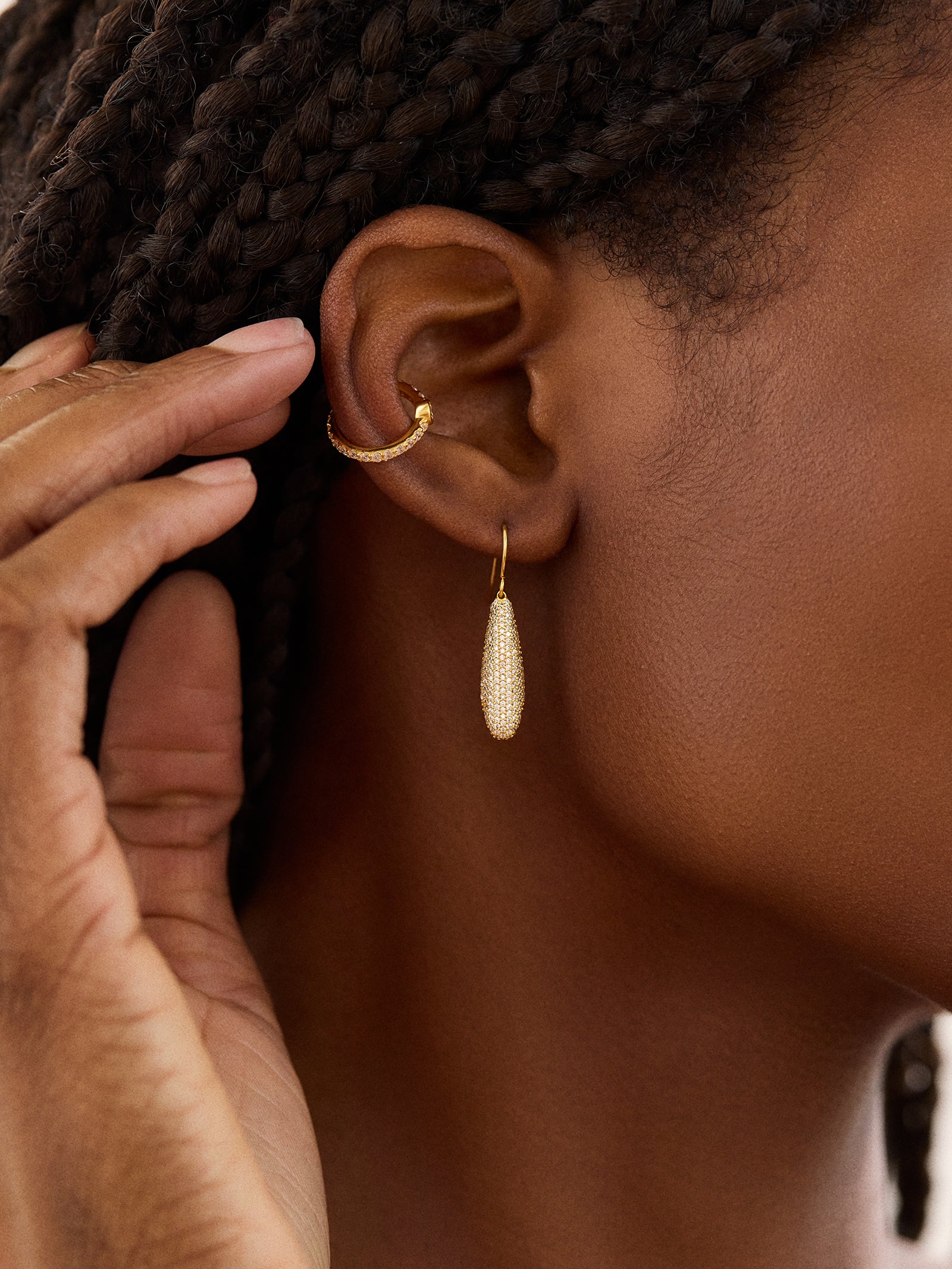 18K Gold Ashley Earrings - Large - Image 2