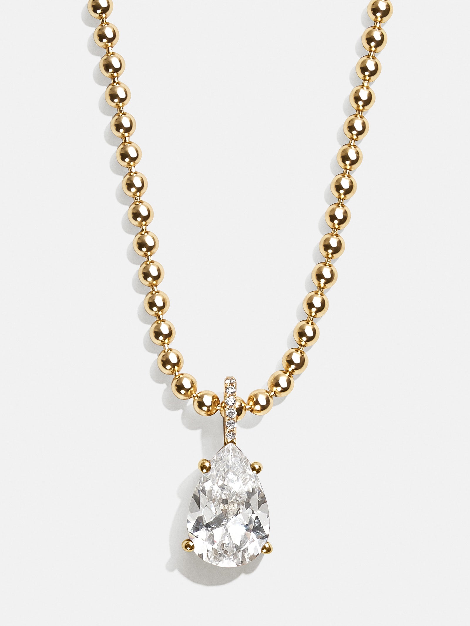 Esther 18K Gold Birthstone Necklace - Crystal - Image 3
