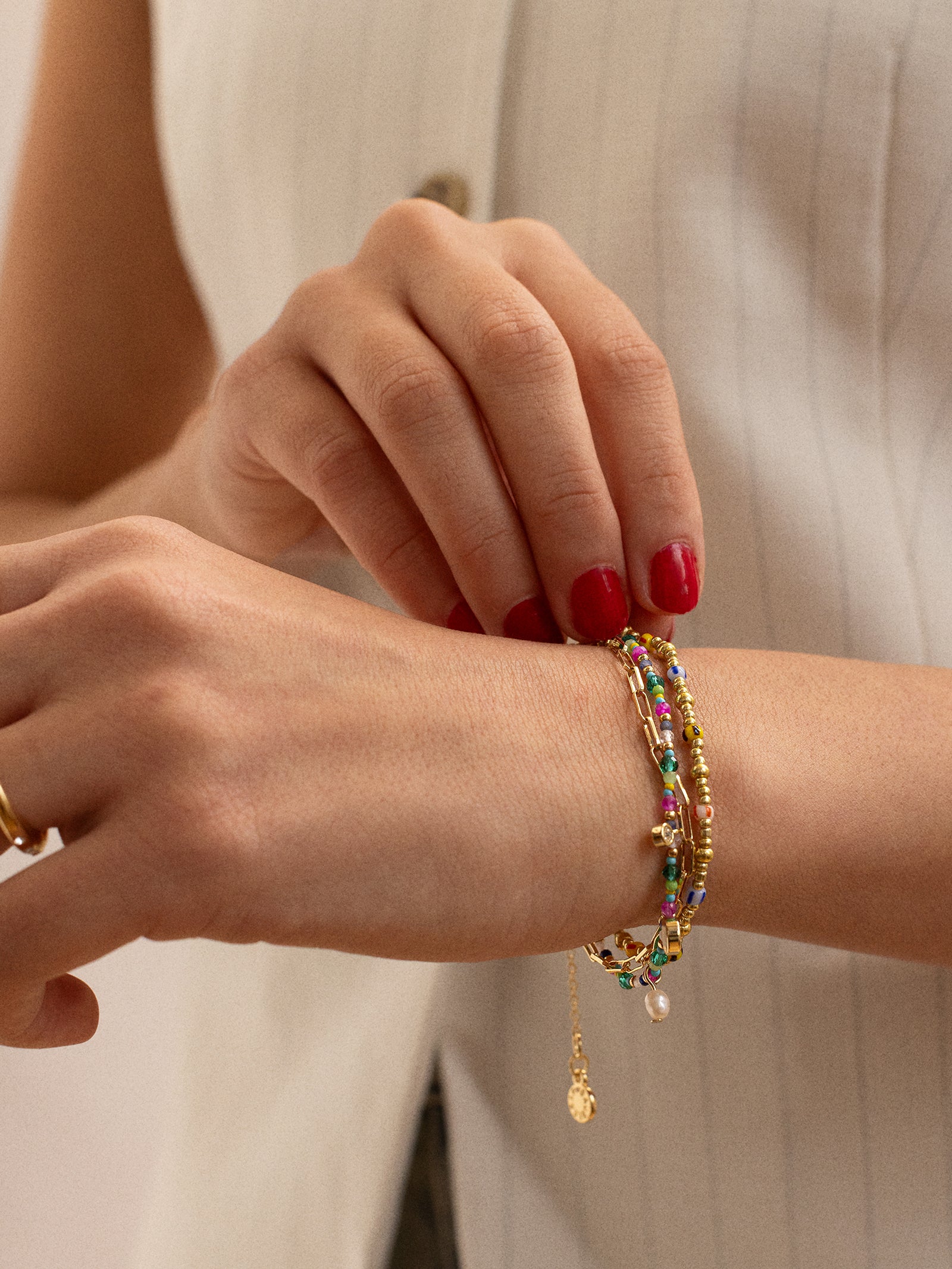 Rowan Semi-Precious Layered Bracelet - St. Tropez - Image 3