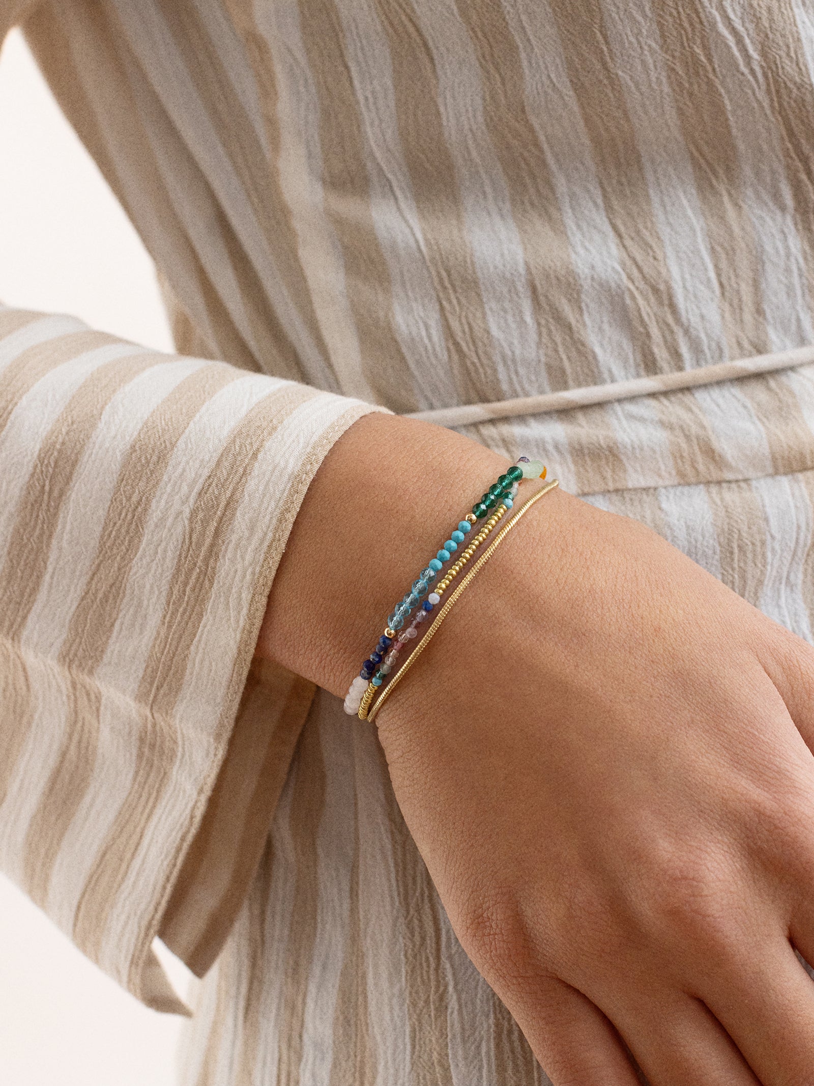 Rowan Semi-Precious Layered Bracelet - Capri - Image 2