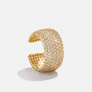 Lola 18K Gold Ear Cuff - Gold/Pav??