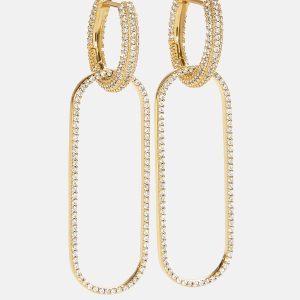 18K Gold Clara Earrings - Gold/Pav??