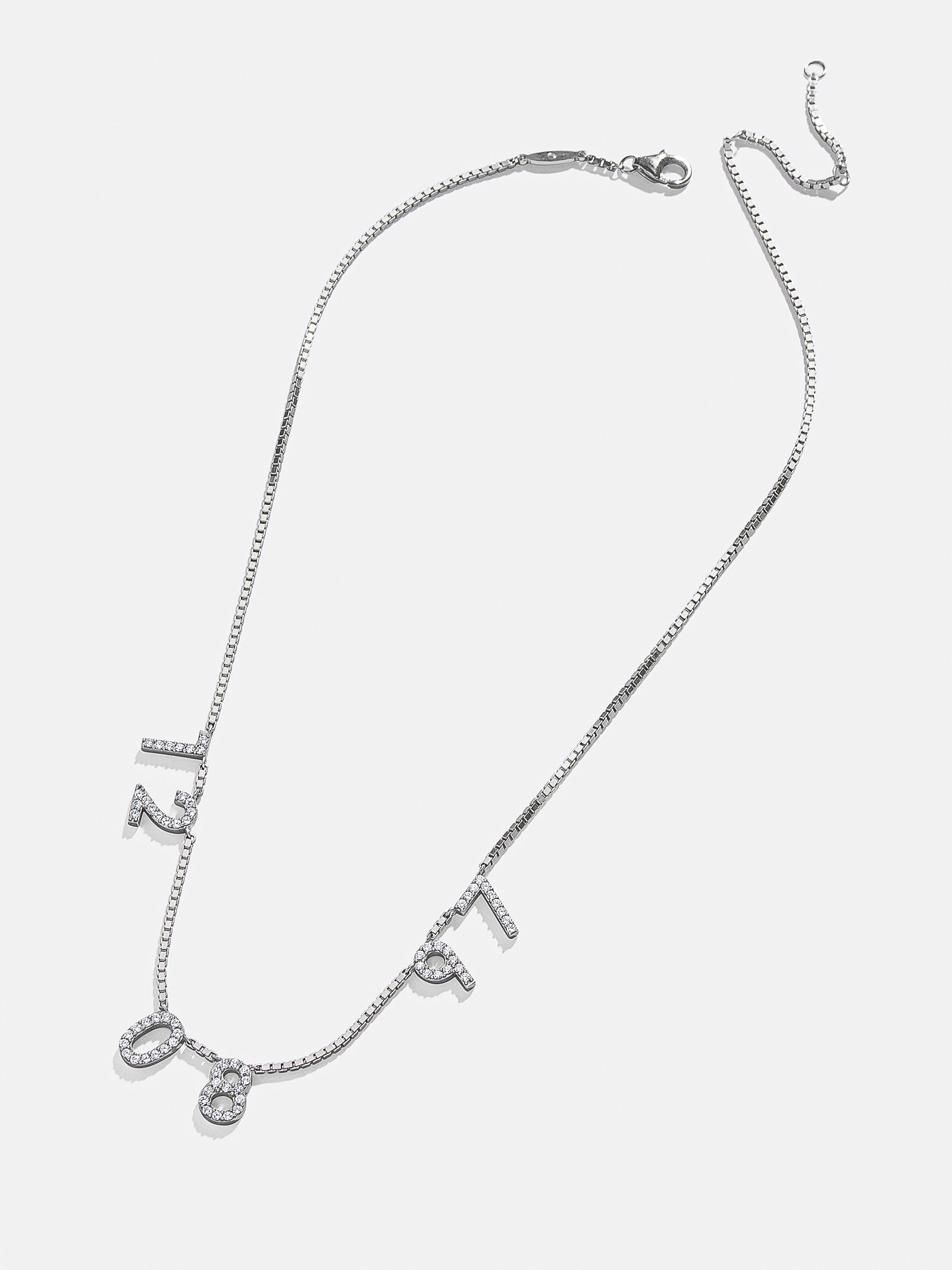 18K Gold Spaced Number Custom Necklace - S - Image 14