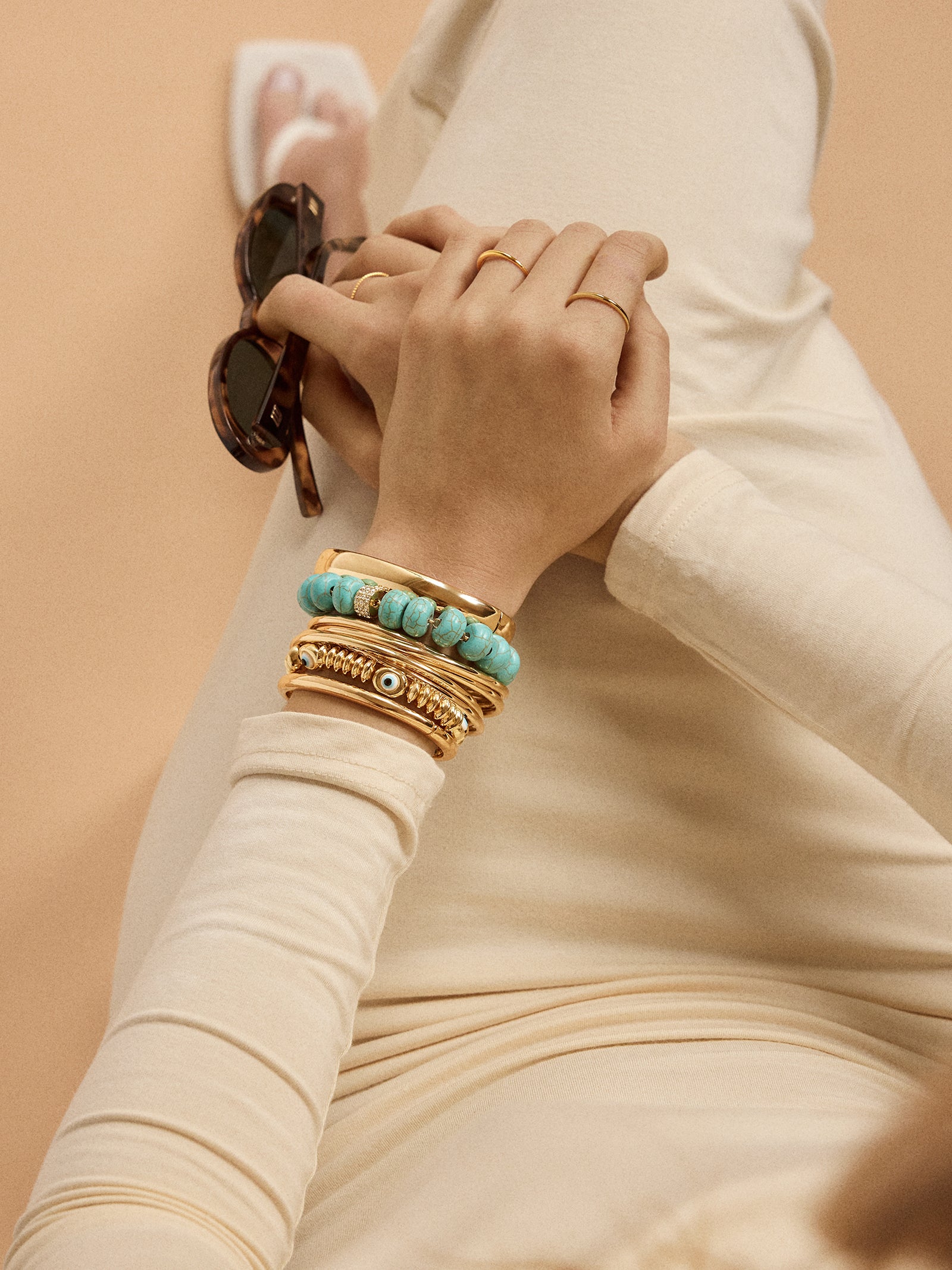 Joan Semi-Precious Bracelet - Turquoise - Image 2