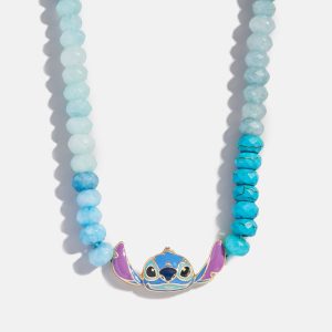 Disney Stitch Semi-Precious Necklace - Blue