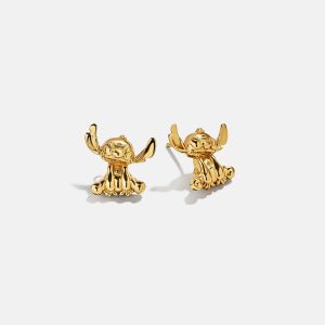 Disney Stitch 18K Gold Plated Sterling Silver Earrings - Gold